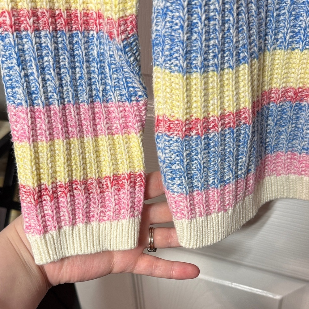 Talbots Pastel Striped Crew Neck Sweater - Picture 9 of 9